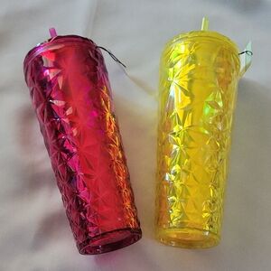 NWT Geometric Prism Tumbler Set